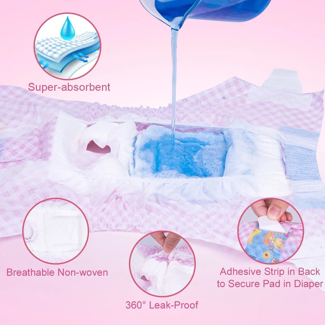 Outlet - Jednorázové plenky pro psy Flying Paws, růžové, velikost XXS