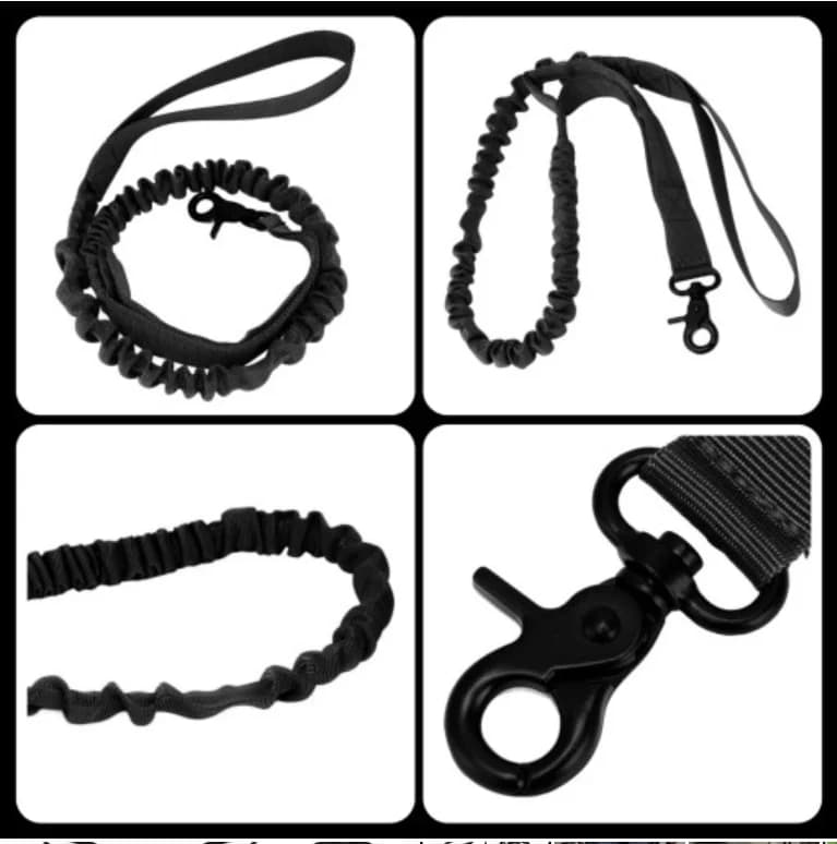 Silné taktické vodítko pro psy – nylonové, 1,3 m, zelené