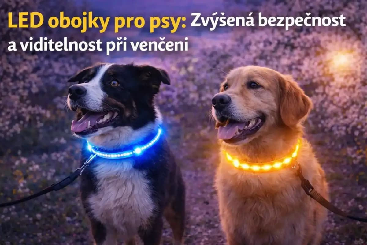 Svítící LED obojek pro psa