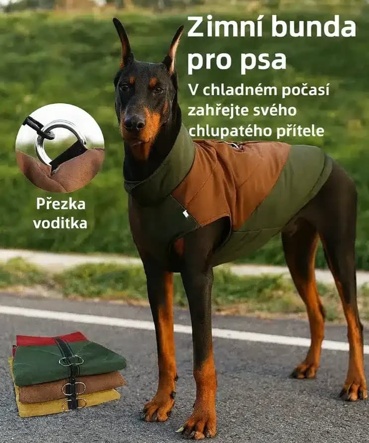 Zimní Prošívaný bunda pro Psy – Větruodolná Outdoor Vesta
