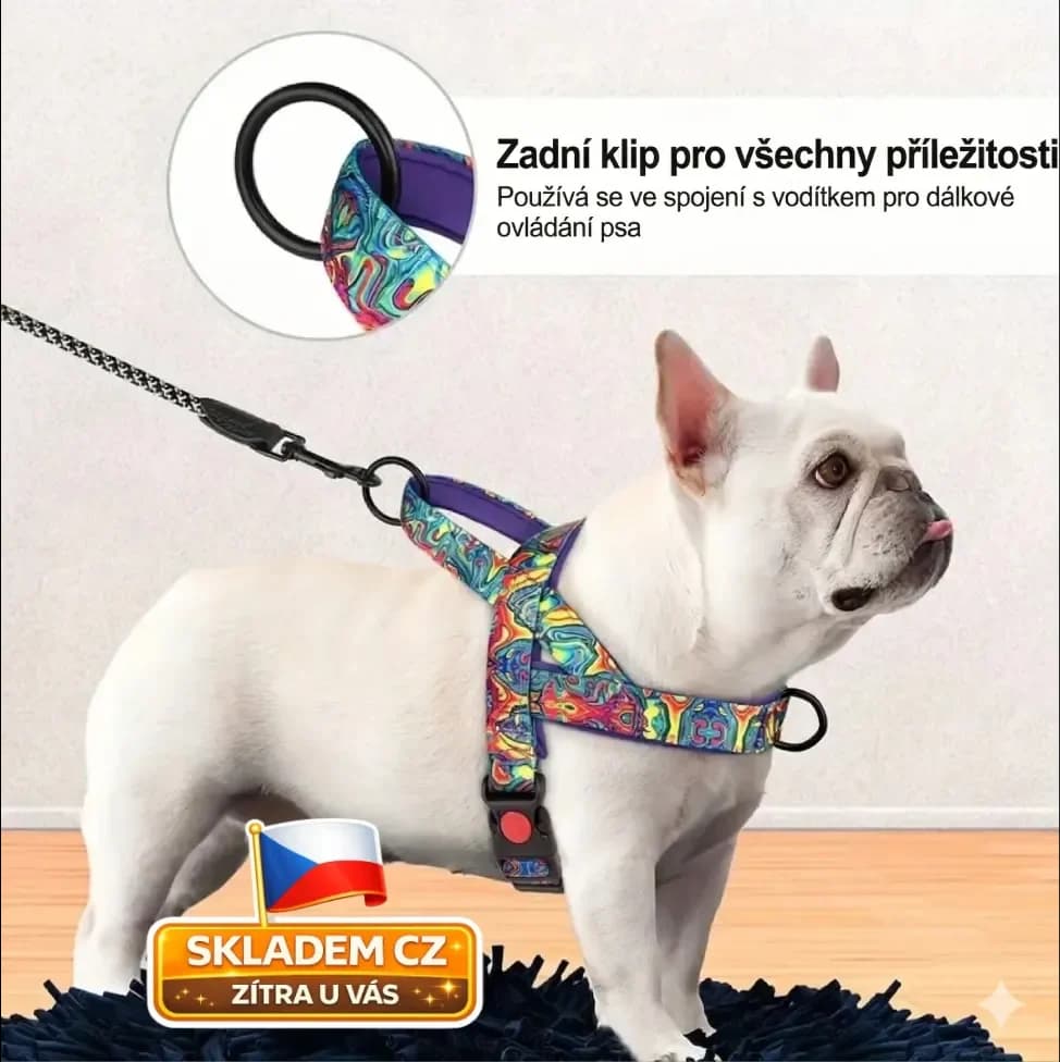 Nastavitelný nylonový postroj pro psy – Prodyšný a odolný