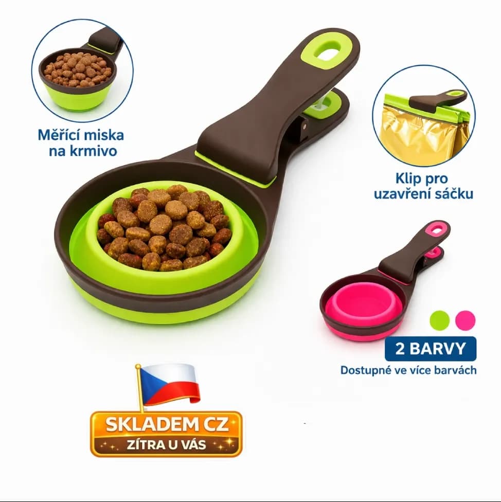 skládací naběračka na krmivo